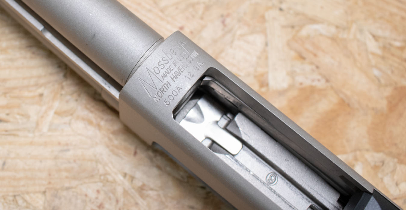 MOSSBERG 500 12 Gauge Police Trade-In Shotguns with Marinecote Finish